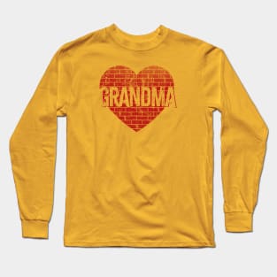 Wall of Moms Grandma Brick Heart Long Sleeve T-Shirt